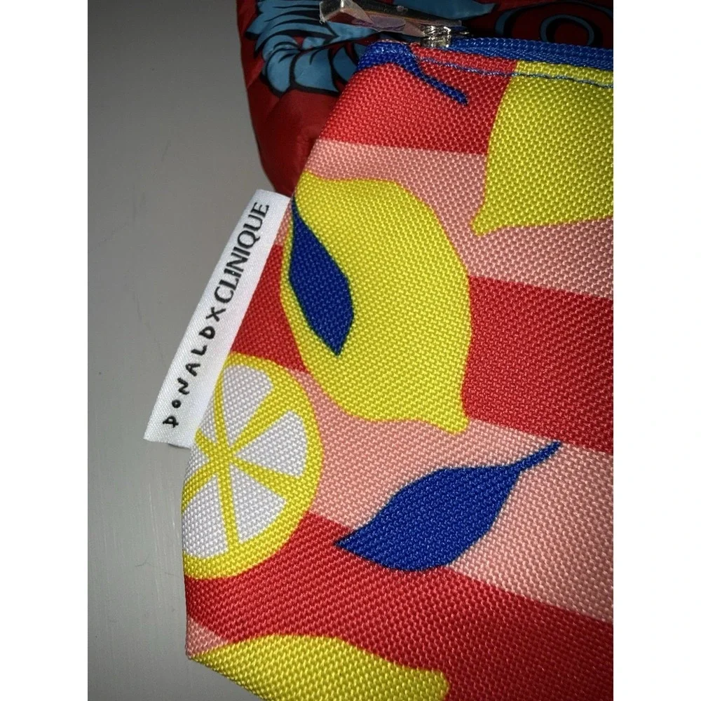 Lot 3‎ Estee Lauder Clinique Colorful Cosmetic Make Up Bags Travel Leisure Cute